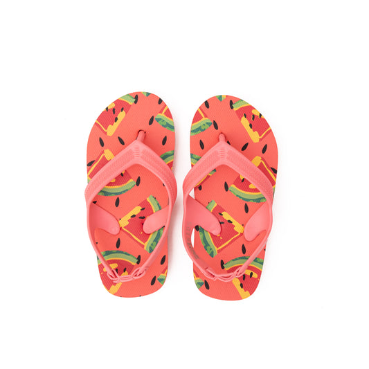 Zori Kids Flip Flops in Watermelon