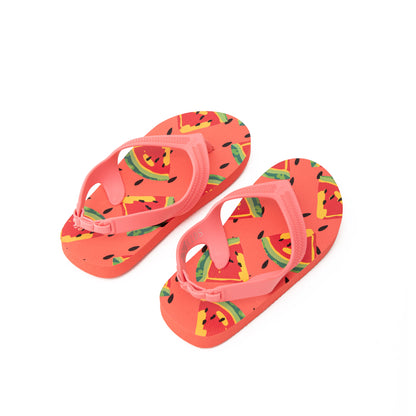 Zori Kids Flip Flops in Watermelon