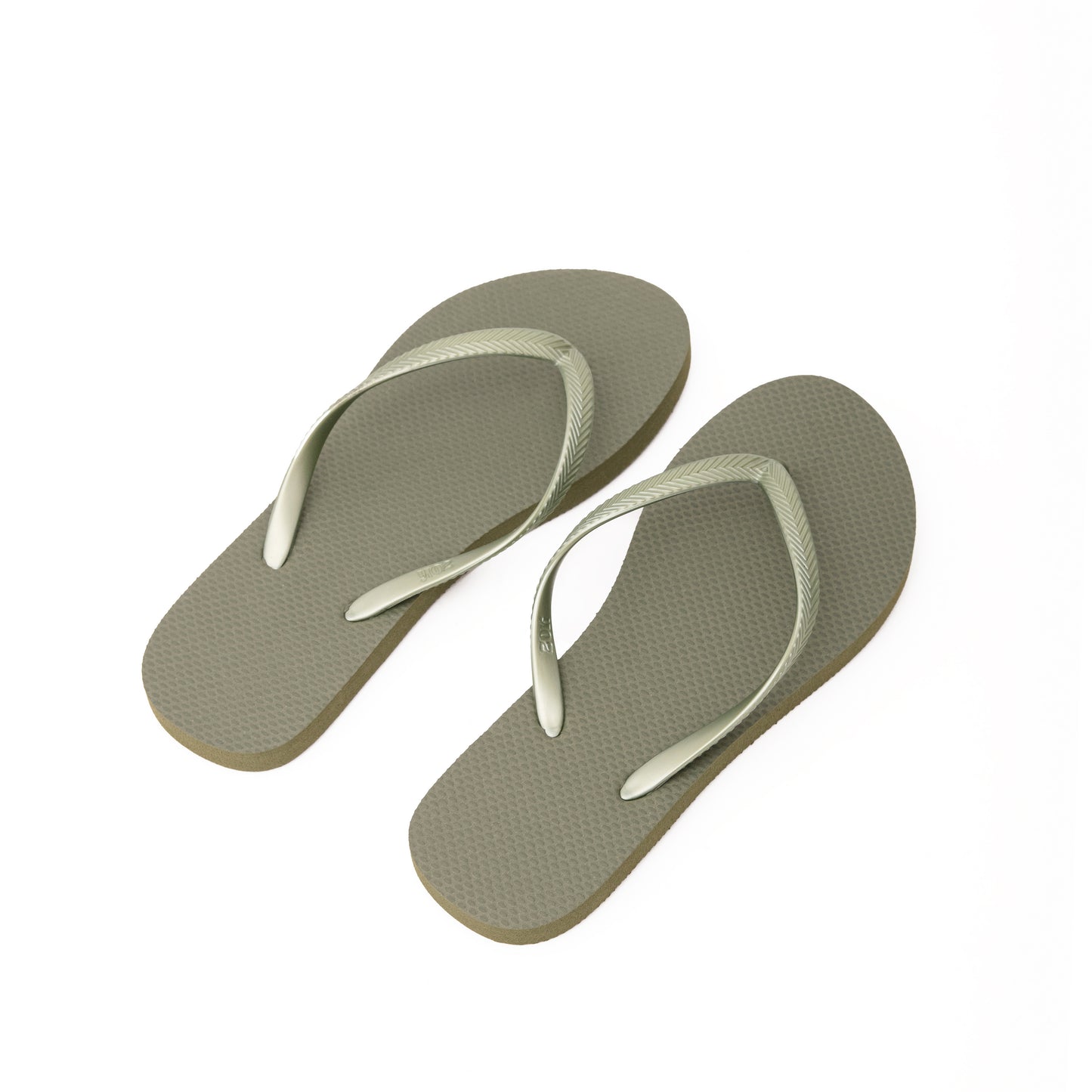 Zori Days Womens Flipflops in Oil Green