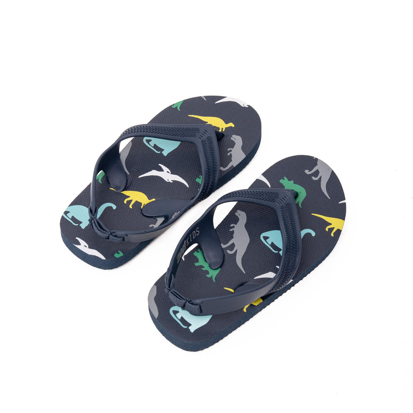 Zori Kids Flip Flops in Blue Dino