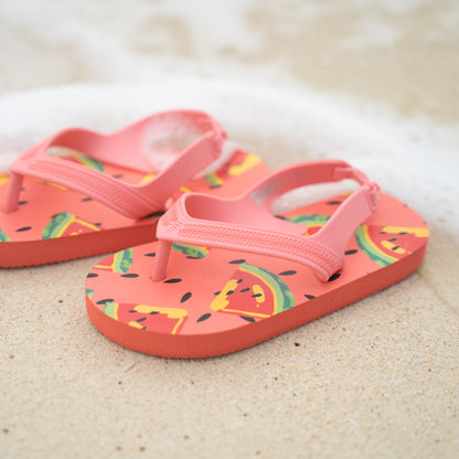 Zori Kids Flip Flops in Watermelon